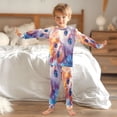 thumbnail image 6 of BZSMCE Unisex Pajama Set Snug-Fit Cotton Sleepwear Playful Paws and Whiskers Printed, 6 of 7