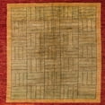 thumbnail image 1 of Ahgly Company Machine Washable Indoor Square Abstract Orange Area Rugs, 6' Square, 1 of 7