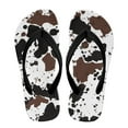 thumbnail image 2 of Chaqlin Brown Cow Spot Print Flip Flop Sandal Chaer Shoes - Beach Slides Slip-on Quick Dry Thong FlipFlops Sandals for Boys (11-12 Little Kids) Size 1, 2 of 7