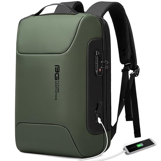 Mochila para portátil BANGE Slim de 15.6 pulgadas con cerradura y puerto USB
