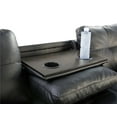thumbnail image 2 of Pon Living 97.2" W Black Faux Leather Sectional Sofa with Ottoman, 2 of 7