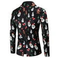thumbnail image 4 of LilyLLL 2PCS Mens Christmas Printed Suit Blazer Jacket + Pants Xmas Costume Outfit Set, 4 of 5