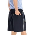 thumbnail image 5 of Kvture Mens Running Shorts with Zipper Pockets Elastic Waist Athletic Workout Short Pants Breathable Gym Clothes Summer Dark Blue XXL, 5 of 7