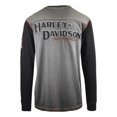thumbnail image 4 of Harley-Davidson Men's T-Shirt Grey Faded Iron Block Pullover Long Sleeve (S41), 4 of 11