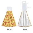 thumbnail image 3 of Haosy 2 Pack Kitchen Wash Cloths with Hanging Loops Absorbent Absorbent Quick Drying Hand Towels, Cartoon Turkeys and Leaf, 3 of 7