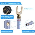 thumbnail image 2 of UCEC Y Plug 45 Degree Screw Spade Connector for Speaker Wire DIY - Pack of 8, 2 of 7