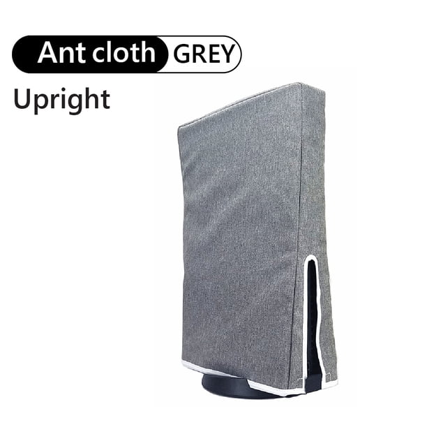 Funda a prueba de polvo para funda protectora de consola PS5 (tela de hormiga vertical gris)