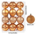 thumbnail image 3 of CHGBMOK 24Pcs Christmas Balls Ornaments for Xmas Tree Shatterproof Christmas Tree Decorations Hanging Ball Orange 3cm/1.18in x 24 Pack, 3 of 6