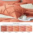 thumbnail image 6 of Davulos King Size Comforter Set,7 Pieces Orange Bedding Sets for All Season Bed in a Bag with Comforter ,Flat Sheet ,Fitted Sheet ,Pillowcases & Shams, 6 of 8
