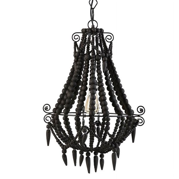 Beaded Chandelier Black