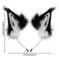 thumbnail image 2 of Jiibva Faux Fur Fox Wolf Ears Headband Handmade Furry Animal Ear Hairband Women Men Head Accessories for Halloween Party, 2 of 7