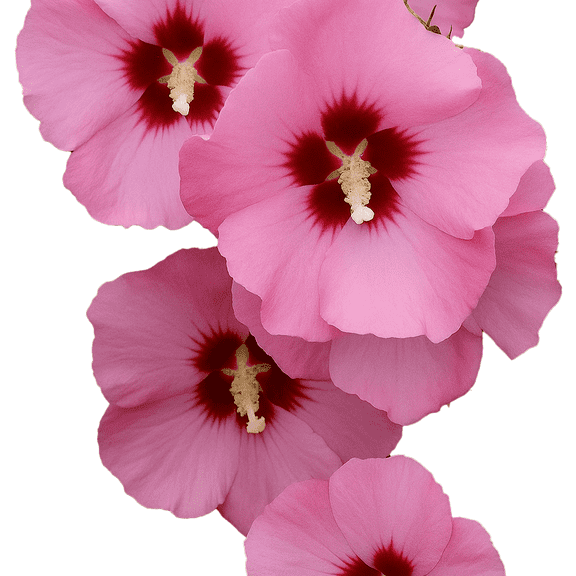 Aphrodite Althea (Rose of Sharon) Live Shrubs, Pink Flowering Shrub with Vibrant Summer Blooms