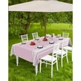 thumbnail image 4 of muroi Outdoor Tablecloth with Umbrella Hole, Farmhouse Pink White Stripe Rectangle Tables Waterproof Tabletop Collection for Patio, Garden, Picnic, Camping, Dining 60 x 84 inch, 4 of 6