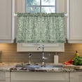 thumbnail image 2 of Yayeee Kitchen Curtains Tier Pair Light Filtering 27"x36" Rod Pocket Short Cafe Window Panel, Retro Green Abstract, 2 of 7