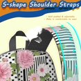 thumbnail image 5 of Pioneer Flower Floral Print Pattern 17" School Backpacks for Teens,Waterproof Oxford Fabric,S-Shape Padded Straps for School,Travel,Hiking,Camping, 5 of 5