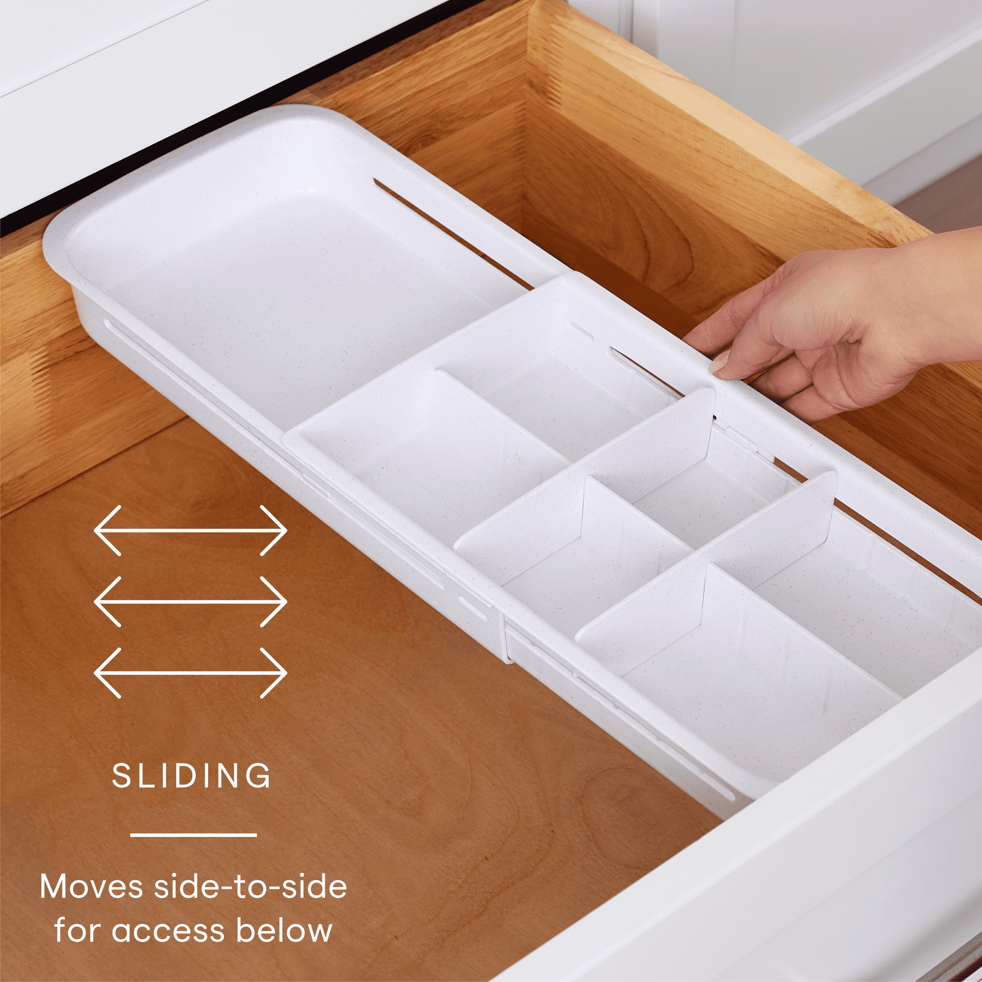 YouCopia DrawerFit Sliding Drawer Tray with Adjustable Dividers, Expandable Organizer
