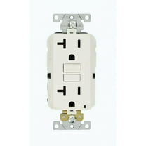 Leviton 20 Amp Lev-Lok Modular Wiring Device SmartlockPro GFCI Outlet, White