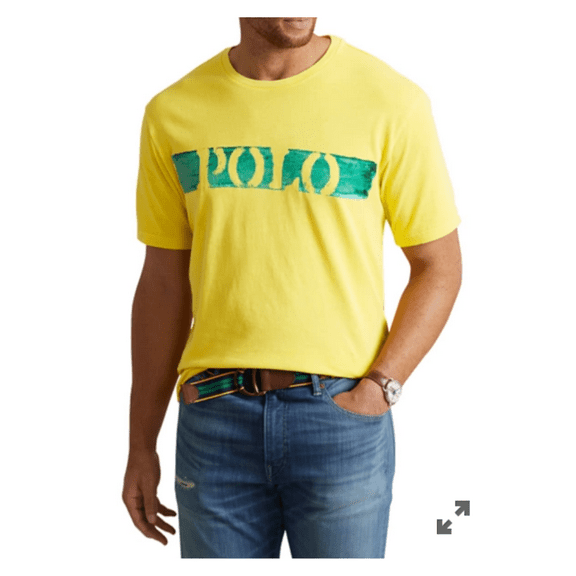 Polo Ralph Lauren Classic Fit Logo Jersey T-Shirt, Coastal Yellow, Large