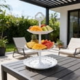 thumbnail image 6 of Cevemin Three Tier White Fruit Dessert Candy Serving Tray Multi Layer Display Stand for Wedding Party Home Kitchen, 6 of 6