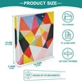 thumbnail image 3 of FORMRS 3 Ring Binder 1.5 inch with Pockets Clip Board 200 Sheets Capacity, Purple Triangles, 3 of 8