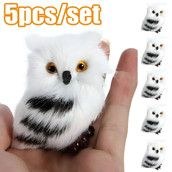 BESTSKY 5Pcs/Set Snowy Owl,Stuffed Animal,Bird Toys,Cuddly Plush Toy for Nursery Decor,Lovely Fluffy Stuffed Owl,Birthday Baby Shower Gifts for Kids,Girls
