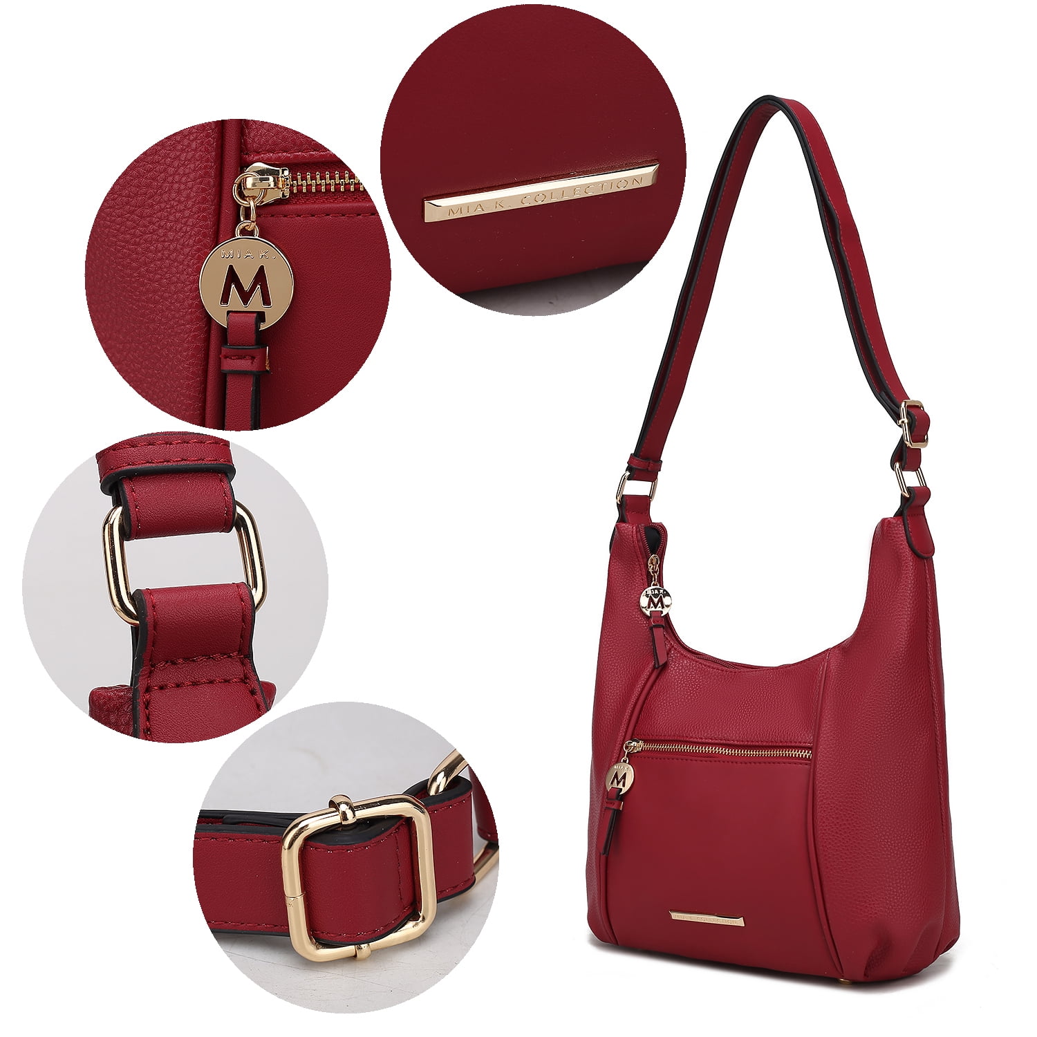 MKF Collection Lavinia Shoulder Bag for women, Vegan Leather Hobo handbag Purse by Mia K.