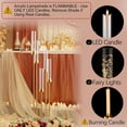 thumbnail image 4 of 39.8''Matte Black Candle Holder with Acrylic Shades Tall 5 Arm Candelabra Black Table Centerpiece for Wedding Living Dining Room Fireplace Decoration Fit 0.98''LED Taper, 4 of 10