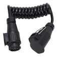 thumbnail image 2 of Trailer Spring Wire Adapter, Easy Install 13pin Trailer Coiled Adapter 12/24V  For Car RV, 2 of 8