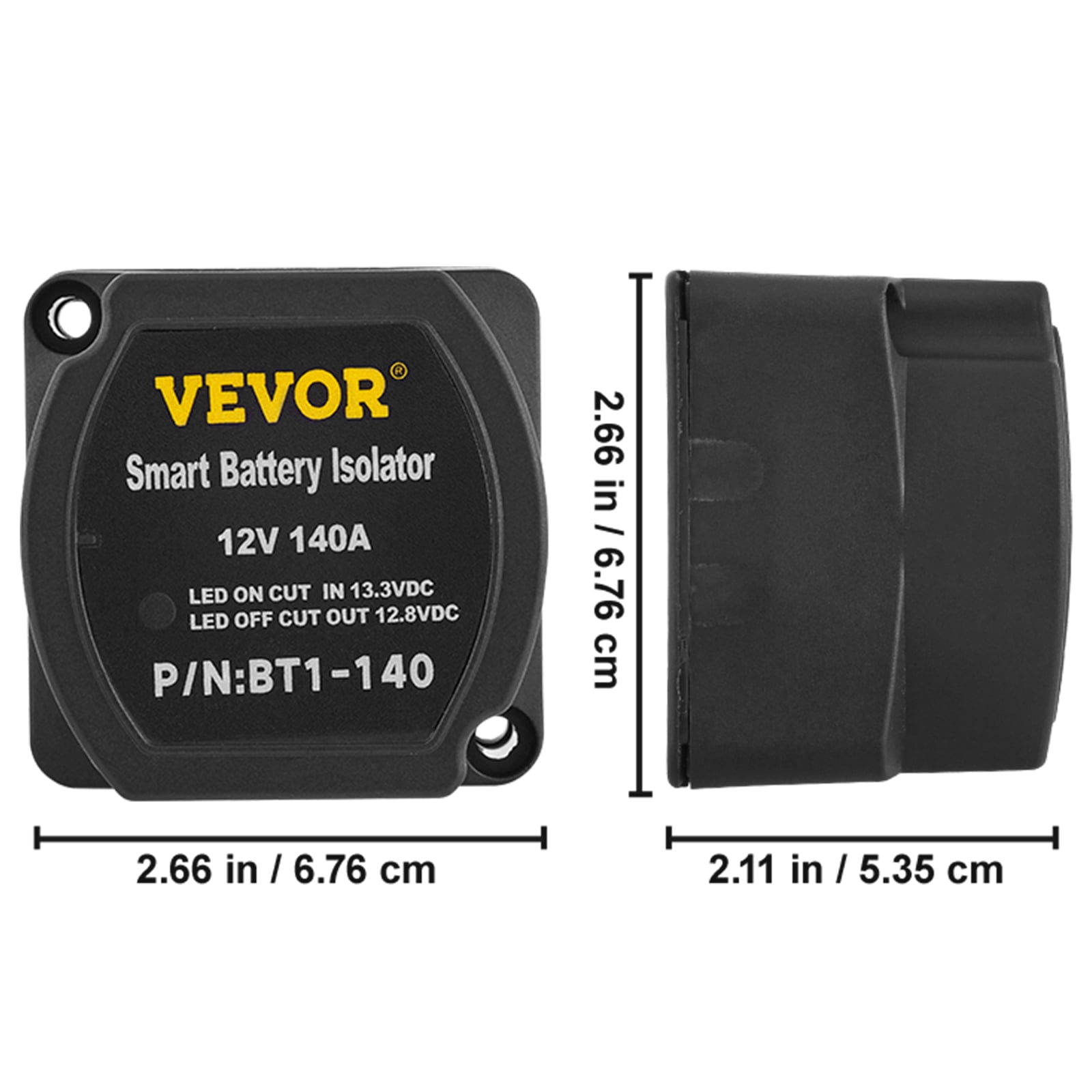 VEVOR split Charge Relay Kit, 6mtr 12v, Automatic Dual Battery Isolator Kit with 140amp Voltage Sense Relay Vsr.