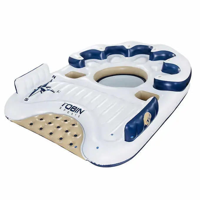 SPORTSSTUFF Fiesta Island Inflatable Lounge With Cooler - Heavy-Duty PVC, Comfort Mesh Seating