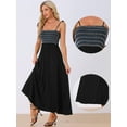 thumbnail image 2 of DARING DIVA Women's Boho Adjustable Spaghetti Strap Maxi Dresses L Black, 2 of 6
