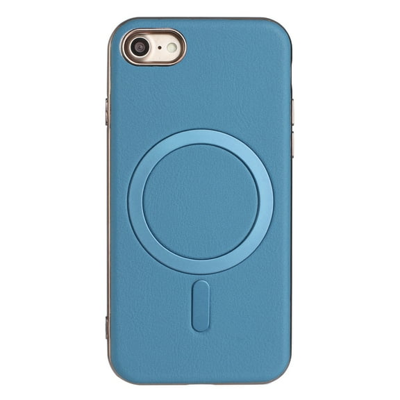 Allytechgroup iPhone 7 / 8 / SE 2022 & 2020 Case with Magnetic Ring, Compatible with Magsafe Slim Back Cover Flannel Inner Lining Shockproof Protective Phone Case for Apple iPhone SE 2 3, Lightblue