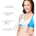 thumbnail image 3 of Cake Maternity Lotus Pumping Bra Hands Free, Maternity Sports Bra, X-Small, Blue, 3 of 6