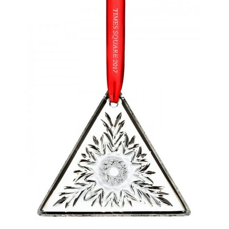 - 2017 Waterford Times Square Gift of Kindness Triangle Crystal Christmas Ornament