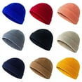 thumbnail image 3 of Sombrero Pareja Otoño e Invierno Gorra Delgada de Comercio Exterior Gorro de Punto Gorro de Jersey Cálido para Hombres y Mujeres Gorro Frío para Mujer Gorro de Piso de Piel de Melón, 3 of 6
