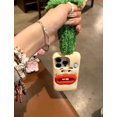 thumbnail image 2 of Funny Phone Case for iPhone 15 Pro Max, Cute 3D Sweating Emoticon Green Braids Hair Ugly Phone Case Protective Soft Silicone iPhone Case for Women Girls, 2 of 6