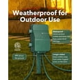 thumbnail image 4 of BN-LINK 7 Day Heavy Duty Outdoor Digital Stake Timer, 6 Outlets, Weatherproof, BNC-U3S, Perfect for Outdoor Lights, Sprinklers, Christmas Lights, 4 of 7