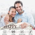 thumbnail image 4 of LHSHID 25th Anniversary Blanket Gifts Gift for 25th Wedding Anniversary 25 Years of Marriage Gift for Ruby Wedding Anniversary for Couple Yess Wife Husband Dad Mom Back Throw Blanket 60x80in, 4 of 6