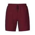 thumbnail image 4 of Lsque Mens Swim Trunks Maroon Pattern - Bathing Suit Compression Liner - Beach Swim Shorts Swimwear - (S-3XL) - Stretch Quick Dry -Medium, 4 of 9
