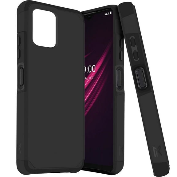 MK Rugged Dual Layer Slim Case for REVVL 6 Pro 5G - Black