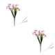 thumbnail image 3 of Toystoory Ramo de flores artificiales ramo de flores falsas decoración del hogar accesorio de decoración Rosado 2piezas, 3 of 6