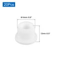 thumbnail image 2 of Uxcell 20 piezas de tapones de silicona 0.55" para saleros, tapón de sellado hueco blanco, 2 of 5