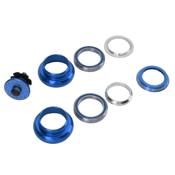 Casque de Vélo à Double Roulement, Écrou Étoile en Alliage d'Aluminium, Casque de Tige de Fourche avant de 34 Mm pour Vélo de Montagne