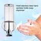 thumbnail image 3 of Dispensador de jabón de acero inoxidable Montaje en pared Soporte de caja de jabón de 500 ml Jabón de baño manual Caja de plástico Accesorios de baño para hotel Transparente Inevent HA011286-02B, 3 of 6