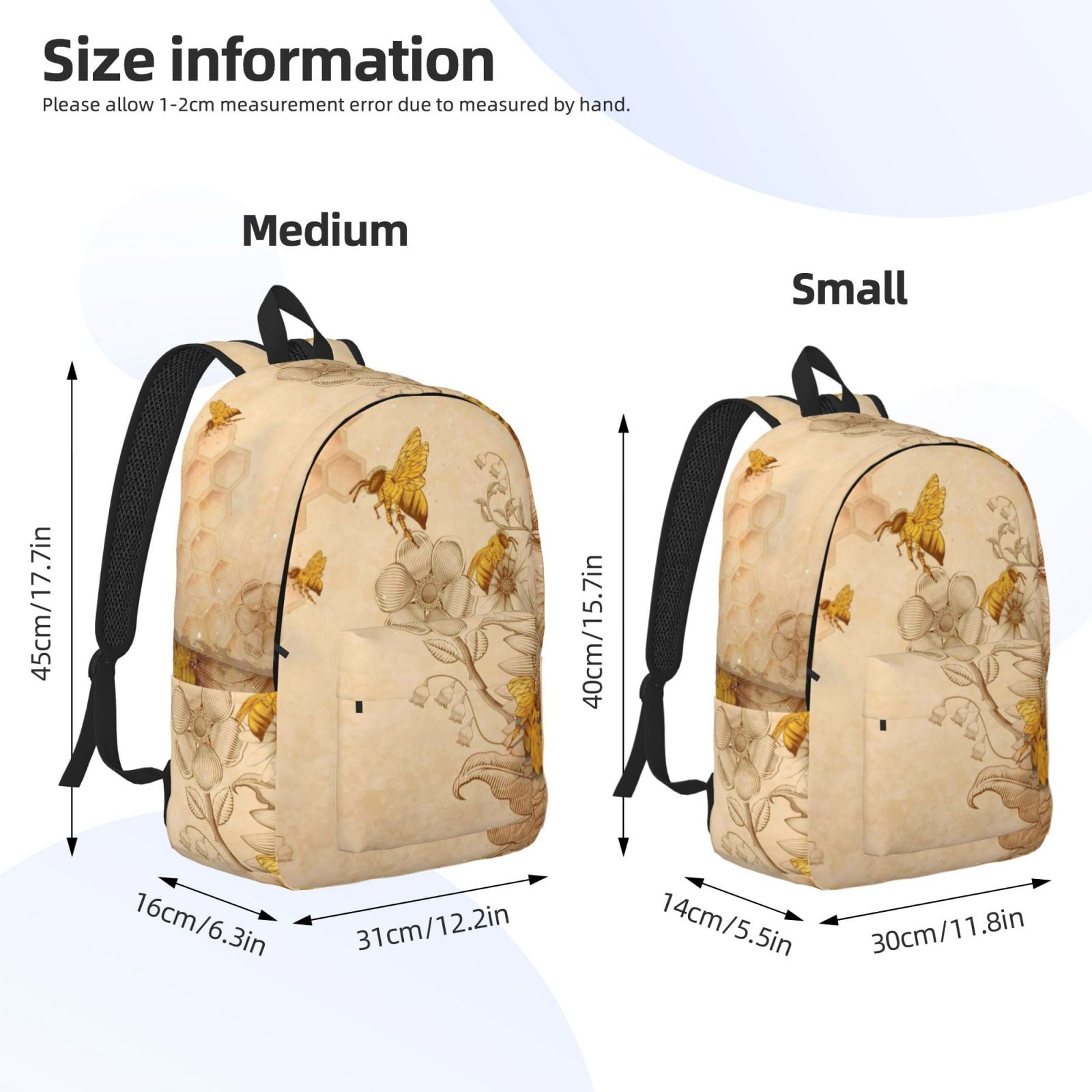 Logiee Print Unisex Canvas Backpack,Travel Daypack Backpack,Student Rucksack,Laptop Backpack