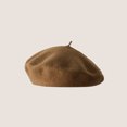 thumbnail image 1 of LinYooLi Hot Selling Autumn And Winter Wool Beret For Girls, Artistic And Retro, Versatile Korean Version Painter Hat, English Solid Color Felt Hat, 1 of 9