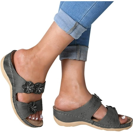 

Sandals for Women Dressy Sandal Womens Platform Wedge Sandals Open Toe Buckle Ankle Strap Sandals Elegant Shoes