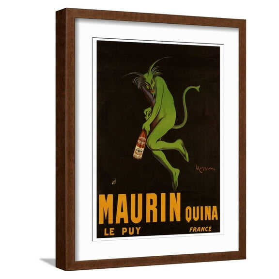 Art.com Maurin Quina Art Print by Leonetto Cappiello, Brown Frame Wall Art, 17" x 21"