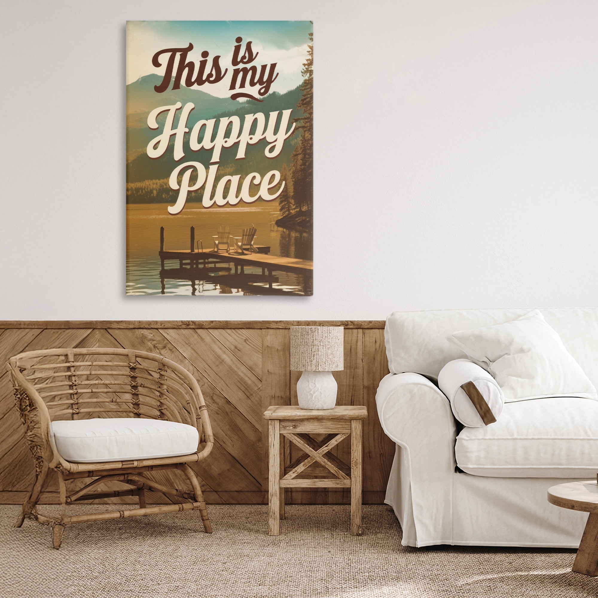 Stupell Industries Vintage My Happy Place Canvas Wall Art, design by Andreas Magnusson