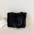thumbnail image 4 of Bolsa de felpa Casual Otoño Invierno Mujer Fluffy Large Shoulder Tote (Negro) Tmvgtek Para estrenar, 4 of 9